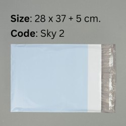 ซองไปรษณีย์พลาสติก สีฟ้า ขนาด 28x37 cm. (Sky2) ชุดละ 50 ใบ